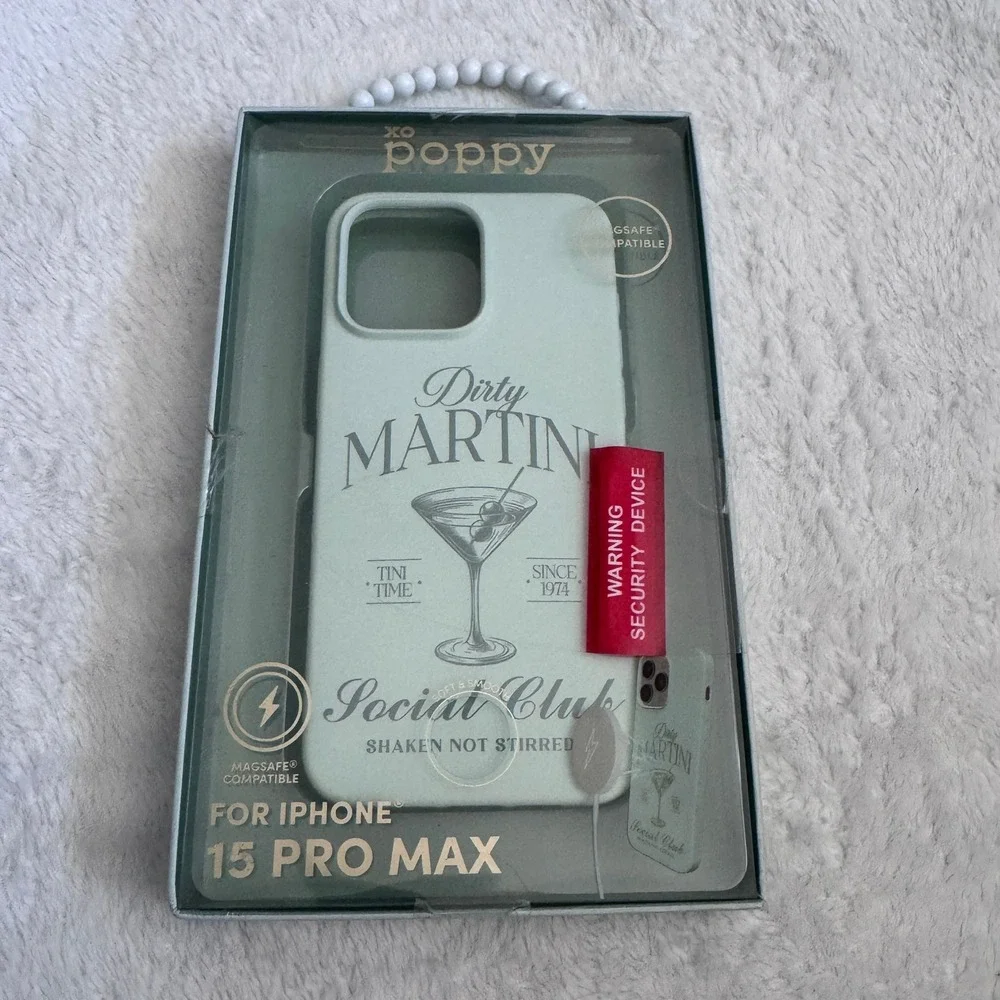 XO Poppy for iPhone 15 Pro‎ Max Case Dirty Martini MagSafe Silicone Green